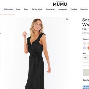 SHOW ME YOUR MUMU SAMANTHA RUFFLE WRAP DRESS